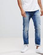 Solid Slim Fit Jeans In Hybrid Denim - Blue