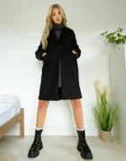 Bershka Tailored Coat In Black