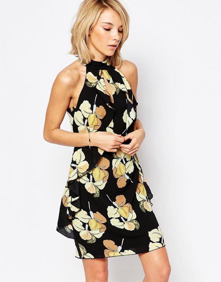 Parisian High Neck Shift Dress - Multi