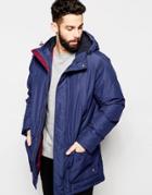 Farah Parka With Hood In Blue - Ink Blue