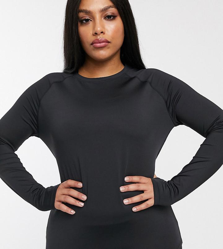 Asos 4505 Curve Training Long Sleeve Top In Slim Fit