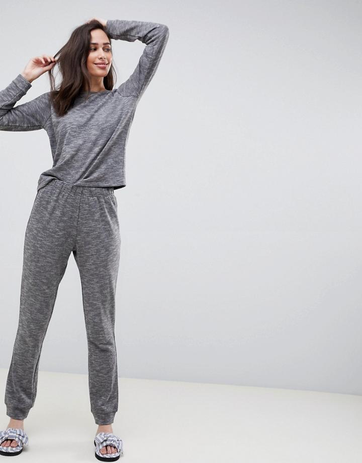 Asos Design Sweat And Jogger Set - Gray