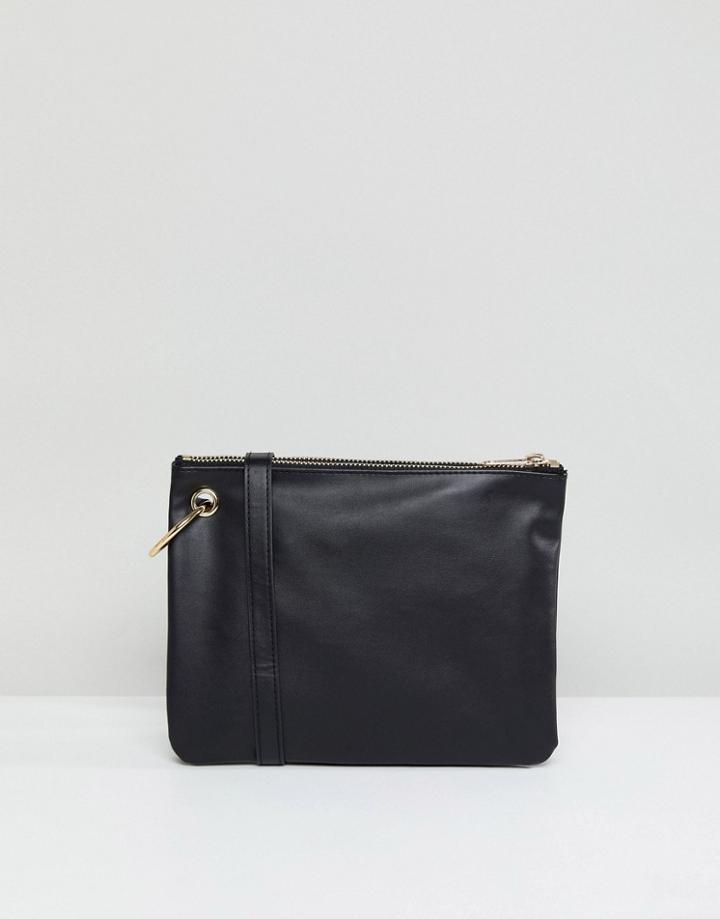 Monki Hoop Detail Cross Body Bag - Black