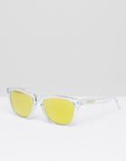 Oakley Square Sunglasses With Mirror Lens - Clear