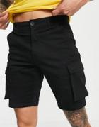 Only & Sons Cargo Shorts In Black