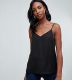 Asos Design Tall Eco Swing Cami With Double Layer - Black