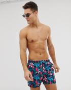 South Beach Recycled Swim Shorts In Floral Print-multi
