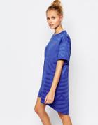 Puma Oversized T-shirt Dress With Small Logo - Blue