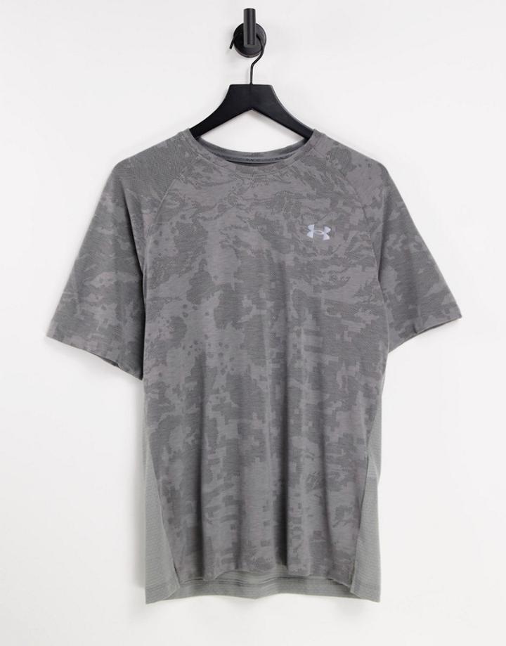 Under Armour Streaker 2.0 T-shirt In Gray Camo-grey
