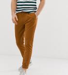 Collusion Smart Skinny Pants With Elasticated Cuff-brown