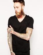 Asos V-neck T-shirt - Black