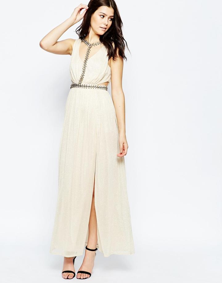 Ashley Roberts For Key Collections Cleopatra Maxi Dress - Gold