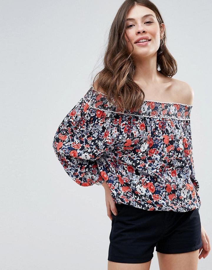 B.young Bardot Top In Long Sleeve - Multi