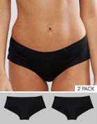 New Look 2 Pack Bonded No Vpl Short - Black