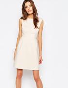 Vila Structured Skater Dress - Pink Tint