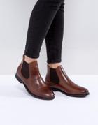 Selected Chelsea Leather Boot - Brown