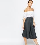 Love Tailored Culottes In Fishbone - Gray