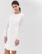 Y.a.s Beaded Open Back Mini Dress In White - White