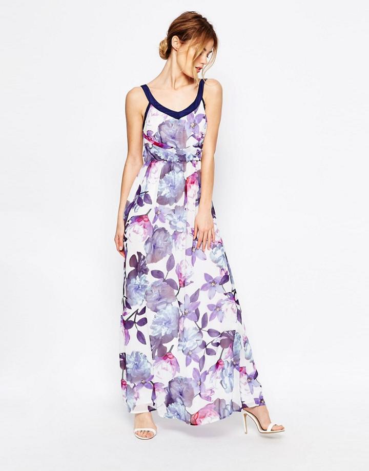 Uttam Boutique Cherry Blossom Maxi Dress - Blue