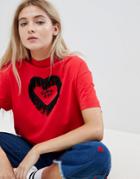 Lazy Oaf Valentines Not Thinking Oversized T-shirt - Red