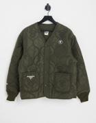 Aape By A Bathing Ape Quilted Print Jacket In Green