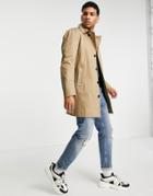 Selected Homme Timeless Trench Coat-brown