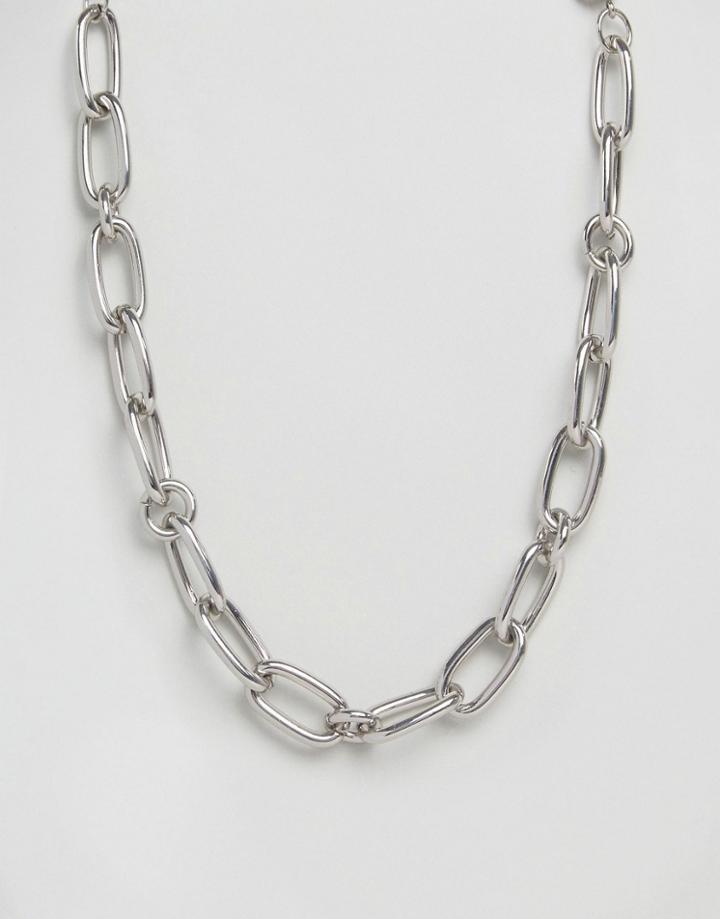 Cheap Monday Linked Necklace - Silver