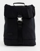 Consigned High Shine Foldover Backpack - Black