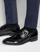 Dune Monk Shoes In Black Leather - Black