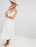 Minkpink Sienna Wrap Beach Dress - White