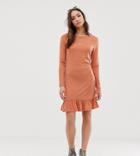 Glamorous Tall Long Sleeve Dress In Mini Spot-pink