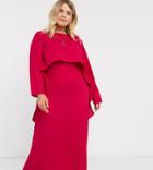 Verona Curve Maxi Dress With Draped Layer