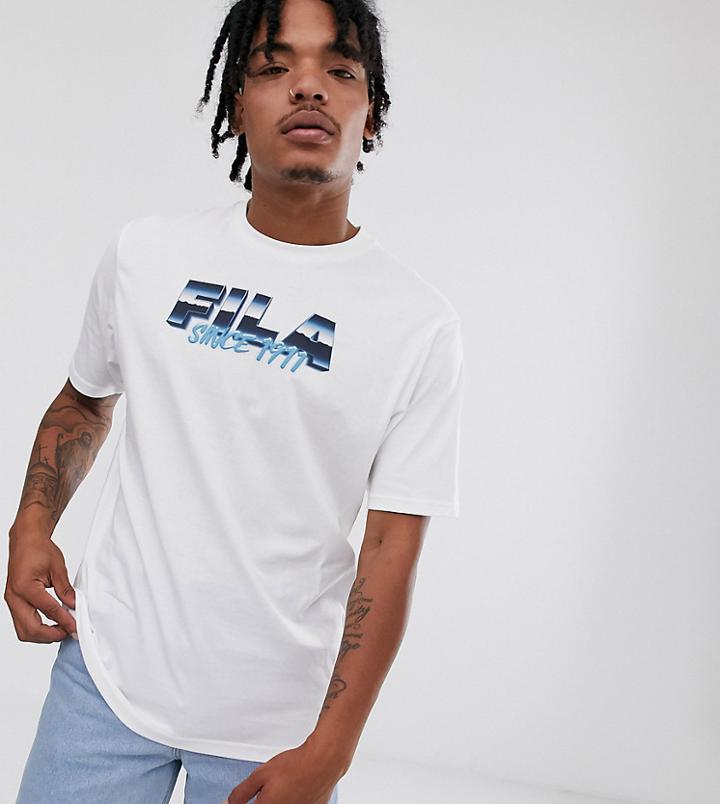 Fila Acer Logo T-shirt In White Exclusive At Asos