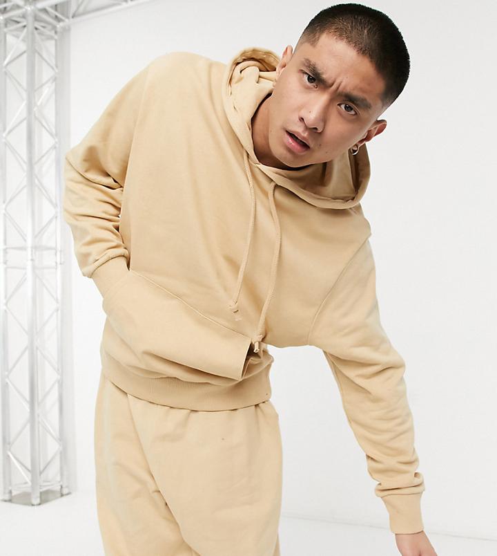 Collusion Hoodie In Sand-yellow