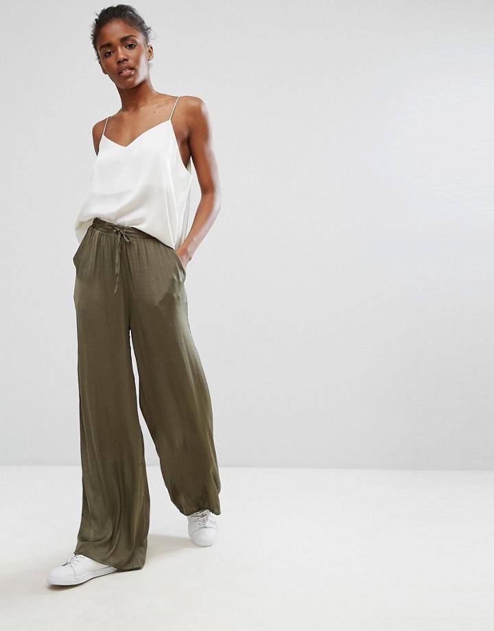B.young Loose Leg Pants - Green
