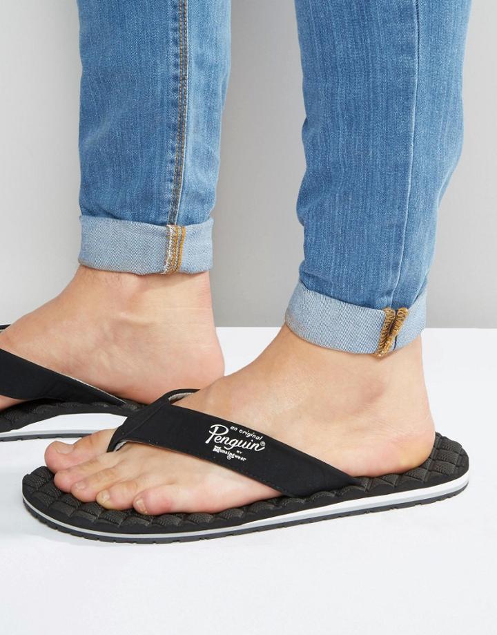 Original Penguin Flip Flops - Black