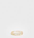 Asos Design Curve Thumb Ring In Fine Curb Chain Design In Gold Tone
