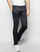 Asos Super Skinny Suit Trousers In Grey Texture