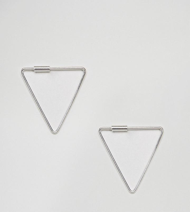 Kingsley Ryan Sterling Silver Fine Triangle Hoop Earrings