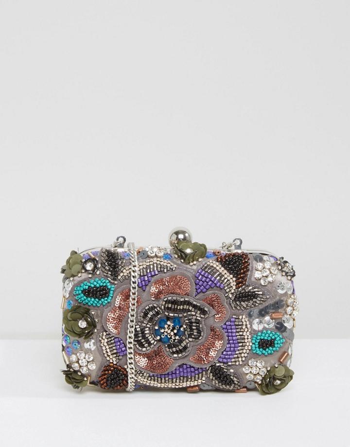 Park Lane Embellished Structured Clutch Bag - Black