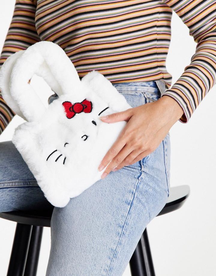 Skinnydip X Hello Kitty Faux Fur Shoulder Bag In White
