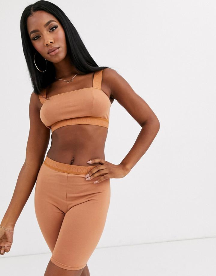 Nubian Skin Cocoa By Ns Nude Bandeau Bralette In Light-neutral
