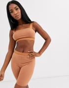 Nubian Skin Cocoa By Ns Nude Bandeau Bralette In Light-neutral