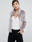 Coast Oslo Faux Fur Jacket - Purple