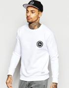 Hype Sweatshirt With Crest Logo - White