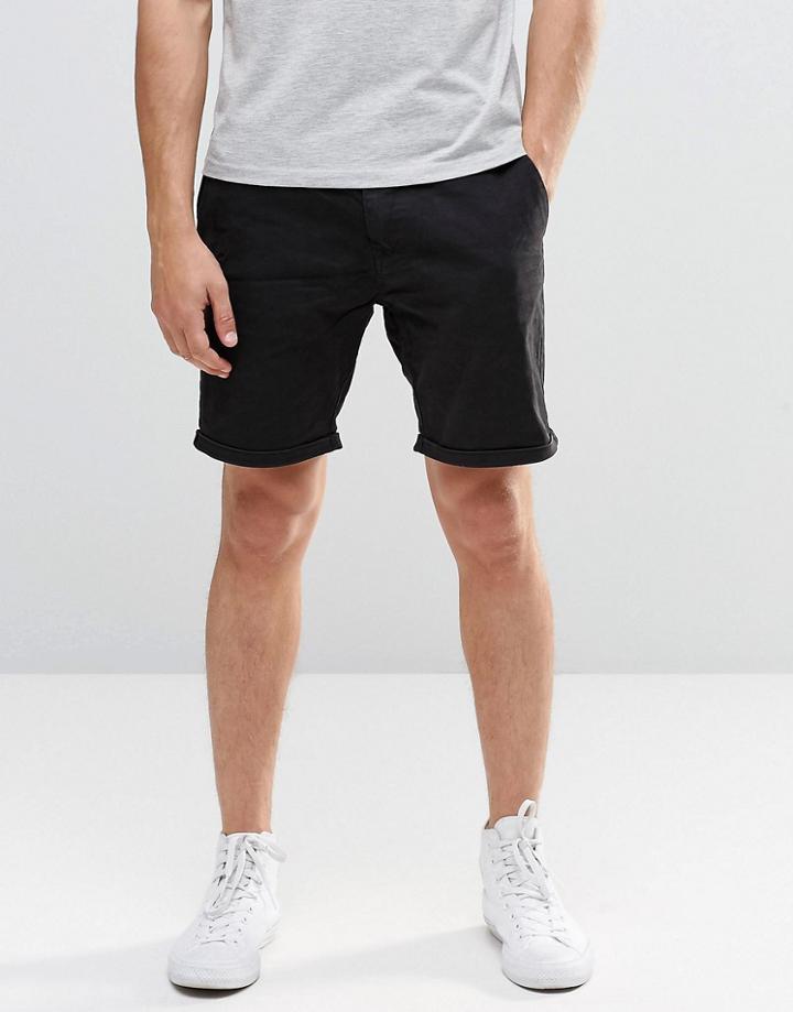 Scotch & Soda Chino Shorts In Black - Black