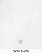 Nylon Gold Plated Arrow Necklace - Gold Plated