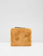 Monki Faux Fur Zipped Wallet - Multi