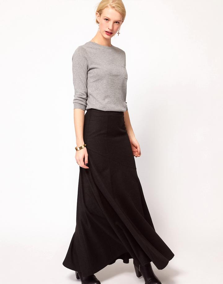 Asos Maxi Skirt - Gray