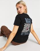 Vans Drain You Back Print T-shirt In Black